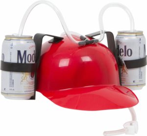 Beer and Booze Accessories - 2 can Guzzler Helmet