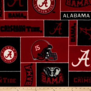 Collegiate Fleece University of Alabama Fabric