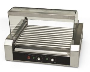 Commercial hot dog cooker - 11 rollers