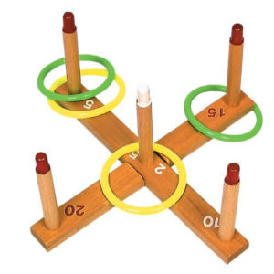 Ring toss set is easy to pack