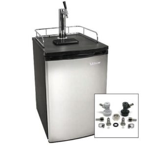 EdgeStar fullsized kegerator with castors for easy moving.