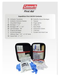 Tailgate Party Supplies need the Coleman first aid kit