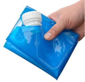 Water bag compactly folded