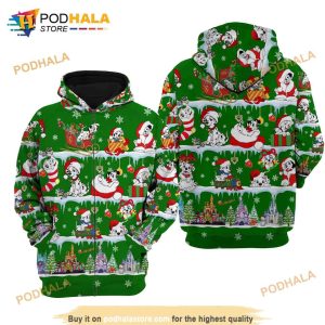 101 Dalmatians Christmas Disney Aop Unisex 3D Hoodie Sweatshirt