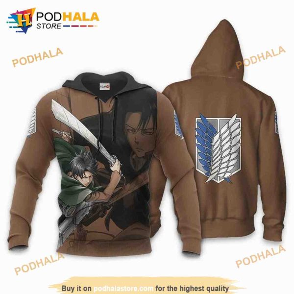 AOT Levi Ackerman Attack On Titan Anime Manga 3D Hoodie