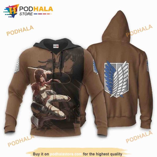 AOT Mikasa Ackerman Attack On Titan Anime Manga 3D Hoodie