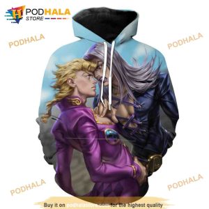 Abbacchio And Giorno – Golden Wind Jojo’s Bizarre Adventure Clothing 3D Hoodie