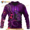 Aboriginal Australia Indigenous Purple The Lizard And The Sun 3D Hoodie Sweatshirt