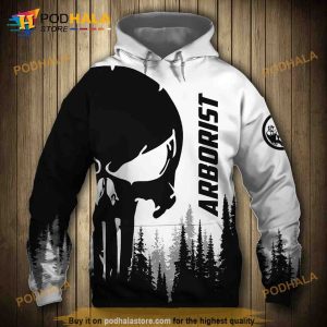 Aborist Punisher Skull 3D Hoodie Sweatshirt