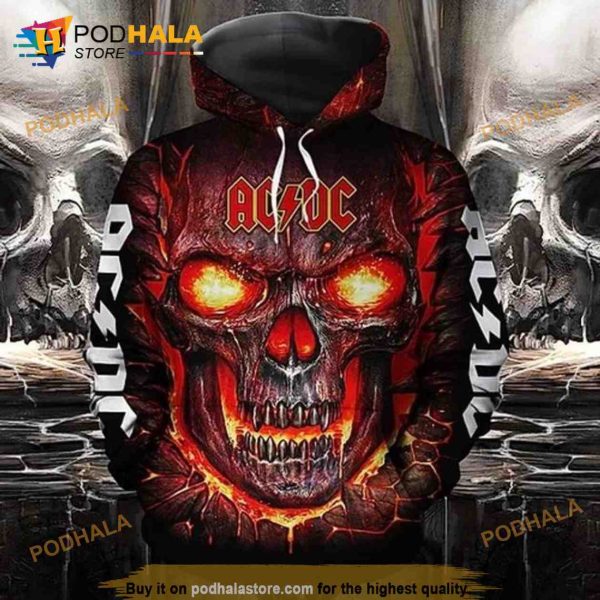 Acda Lava Skull Gift For Fan 3D Hoodie Sweatshirt