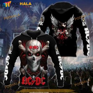 Acdc Skull Gift For Fan 3D Hoodie Sweatshirt