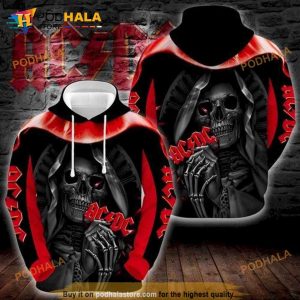 Ad Dc Rock Music Band Skull 3D Hoodie Sweatshirt