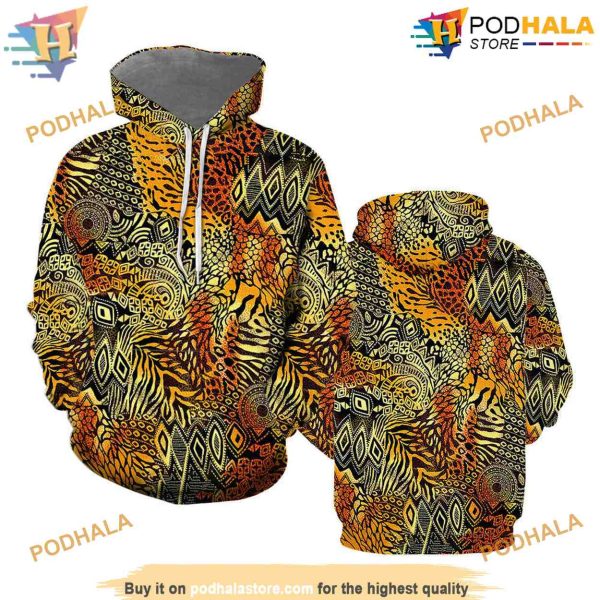 African Glass Tiles All Over Print 3D Hoodie Shirt Sweatshirt