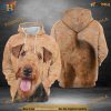 Airedale Face All Over Printed 3D Dog Hoodie Sweatshirt