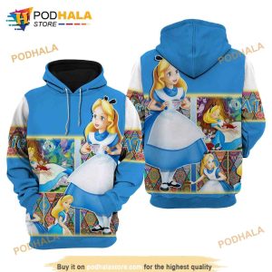 Alice in Wonderland Disney AOP Unisex 3D Hoodie Sweatshirt