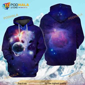 Alien Control The Planet 3D Hoodie Sweatshirt