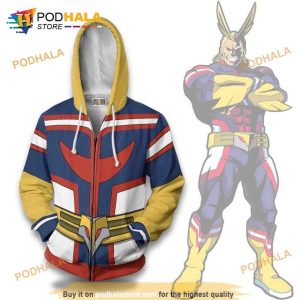 All Might 3D Hoodie Cosplay My Hero Academia Anime Unisex Casual