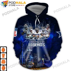 All Star NFL Legends Dallas Cowboys Christmas Gifts 3D Hoodie AOP