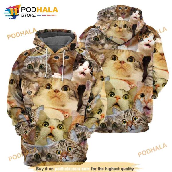 Amazing Cat All Over Printed 3D Hoodie Sweatshirt