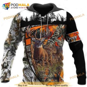 Amazing Deer Hunting 3D Hoodie Sweatshirt