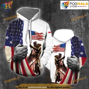 American Flag All Over Print 3D Hoodie Shirt Sweatshirt