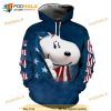 American Flag Snoopy Full All Over Print 3D Hoodie Sweatshirt