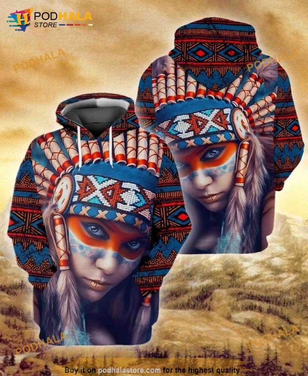 American Native Pride Funny 3D Hoodie