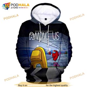 Among Us New Boys All Over Print Funny 3D Hoodie Sweatshirt