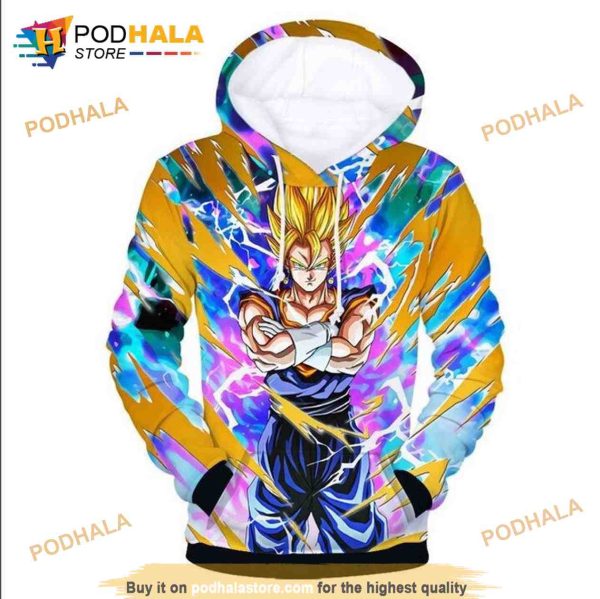 Anime Dragon Ball Super Saiyan God Anime 3D Hoodie Sweatshirt