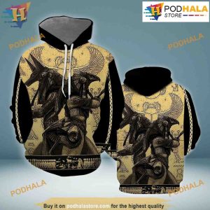 Anubis Ancient Egypt All Over Print 3D Hoodie Shirt Sweatshirt