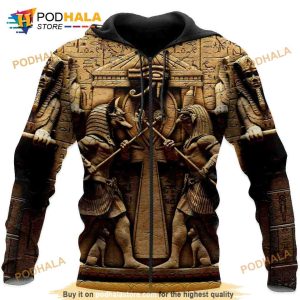 Anubis Ancient Egyptian Mythology Culture 3D Hoodie Sweatshirt