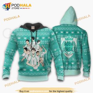 Aoba Johsai Ugly Christmas Haikyuu Anime Manga 3D Hoodie