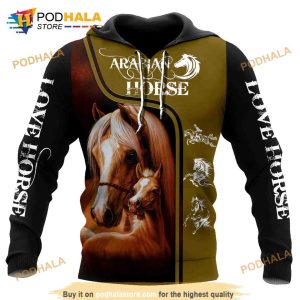 Arabian Horse Love All Over Printed 3D Hoodie