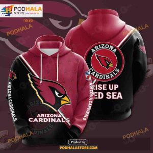 Arizona Cardinals 3D Team Logo NFL Hoodie 3D