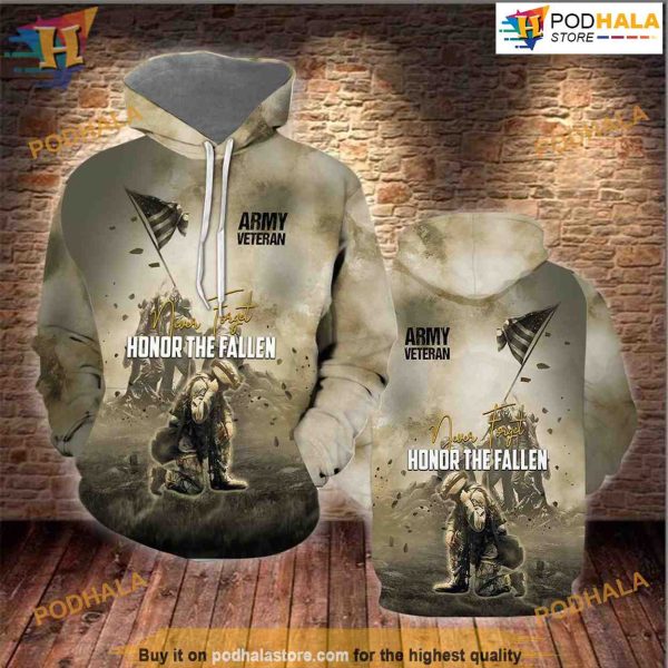 Army Veteran All Over Printed 3D Hoodie Sweatshirt