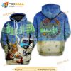 Around Campfire Night Camping Xmas 3D Hoodie