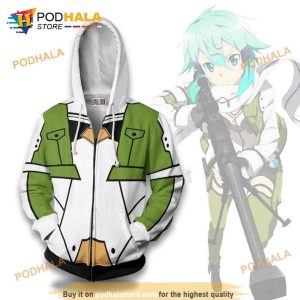 Asada Shino 3D Hoodie Sword Art Online Anime Cosplay Costume