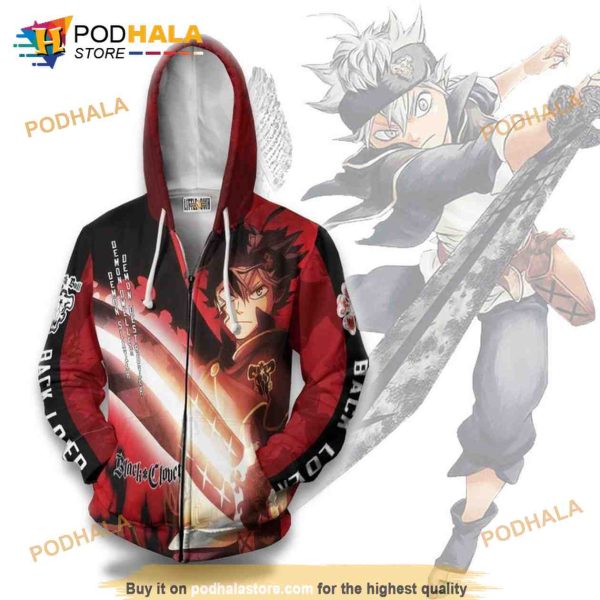 Asta Cosplay Black Clover Hoodie Demon Anime Unisex Casual 3D Shirts