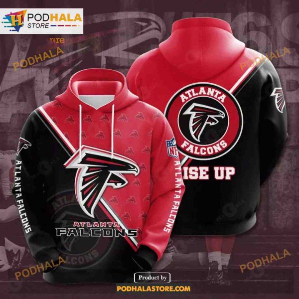 Atlanta Falcons 3D Team Logo NFL Hoodie 3D