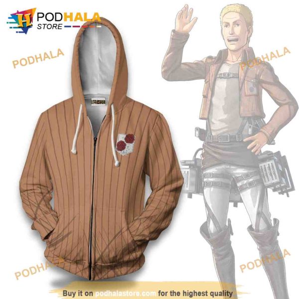 Attack On Titan Garrison Regiment 3D Hoodie Anime Casual Cosplay