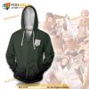 Attack On Titan Survey Corps 3D Hoodie Anime Casual Cosplay Costume