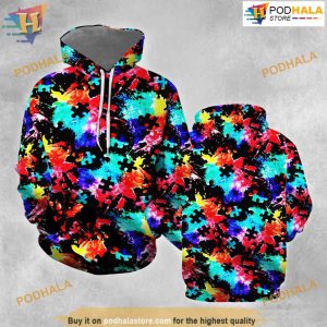 Autism All Over Printed 3D Hoodie Sweatshirt