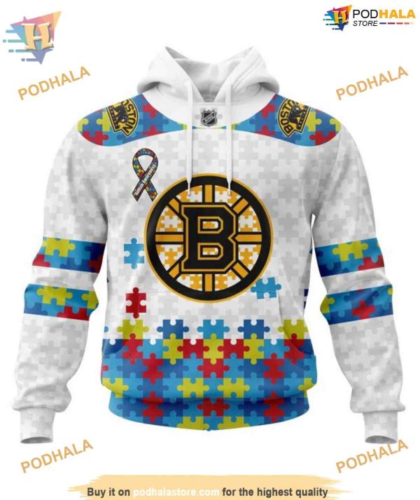 Autism Awareness Personalized NHL Boston Bruins Hoodie 3D