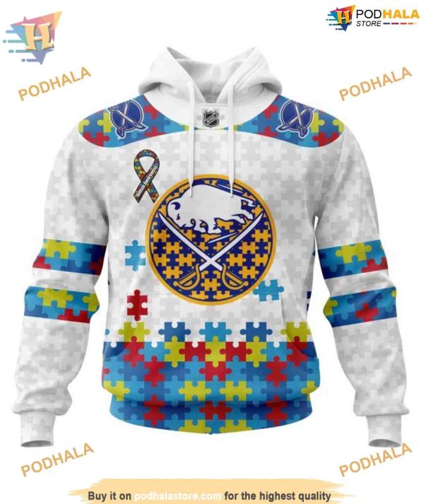 Autism Awareness Personalized NHL Buffalo Sabres Hoodie 3D Custom Design