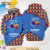 Autism Puzzle I Wear Blue For My Son Autism Awareness 3D Hoodie