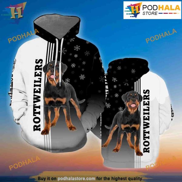 Awesome Rottweilers Dog All Over Print 3D Hoodie Shirt Sweatshirt