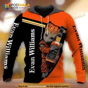 Baby Groot Evan Williams Bourbon 3D Hoodie Shirt Sweatshirt