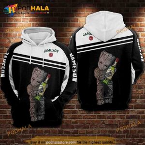 Baby Groot Hugging Jameson 3D Hoodie Shirt Sweatshirt