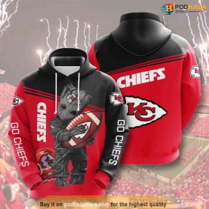 Baby Groot Kansas City Chiefs 3D Hoodie