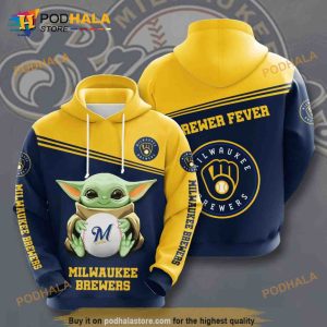 Baby Yoda Milwaukee Brewers 3D Hoodie Sweatshirt Shirt